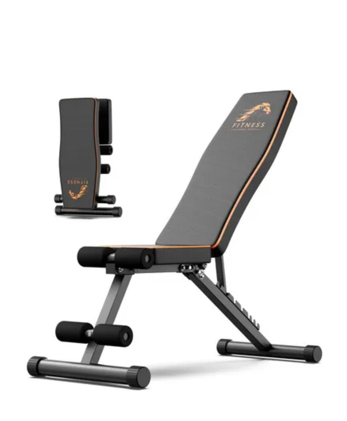 Banc de Musculation, Banc d'entraînement incliné Pliable Multifonction, dossier réglable en 7 positions, Avec cordon de serrage