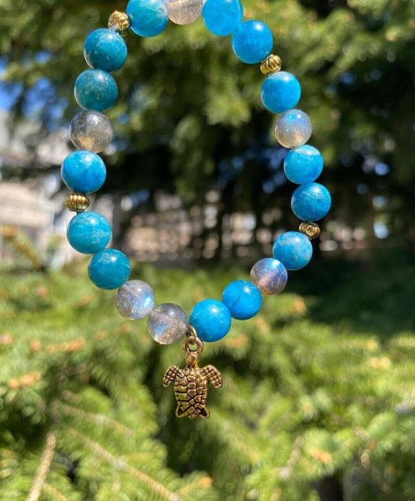 Blue Apatite and Labradorite
