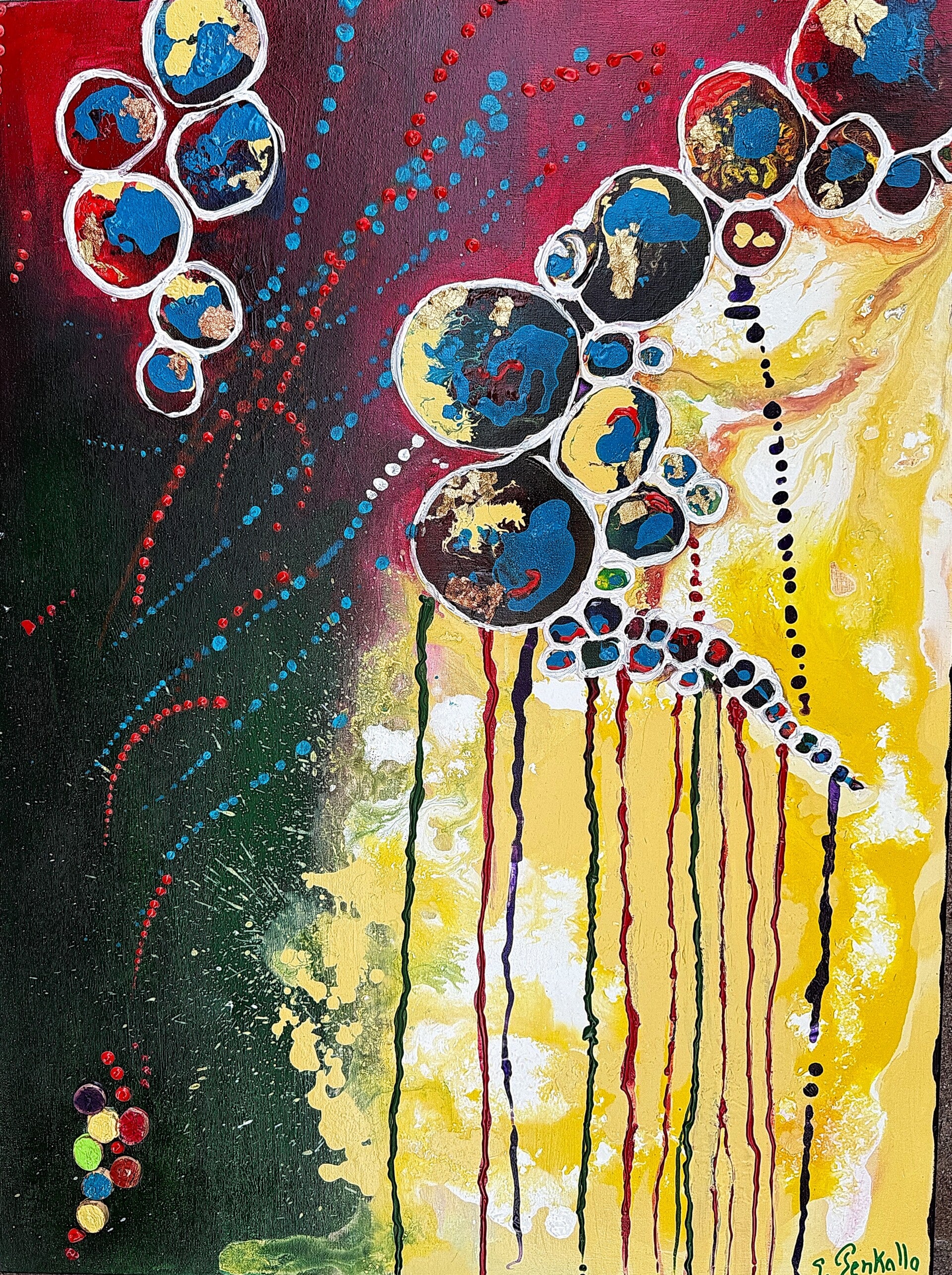 Ensemble de boules multicolores