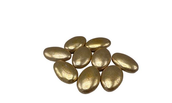 Suikerbonen Papa Chocolat metallic goud – Pure Chocolade 55% cacao