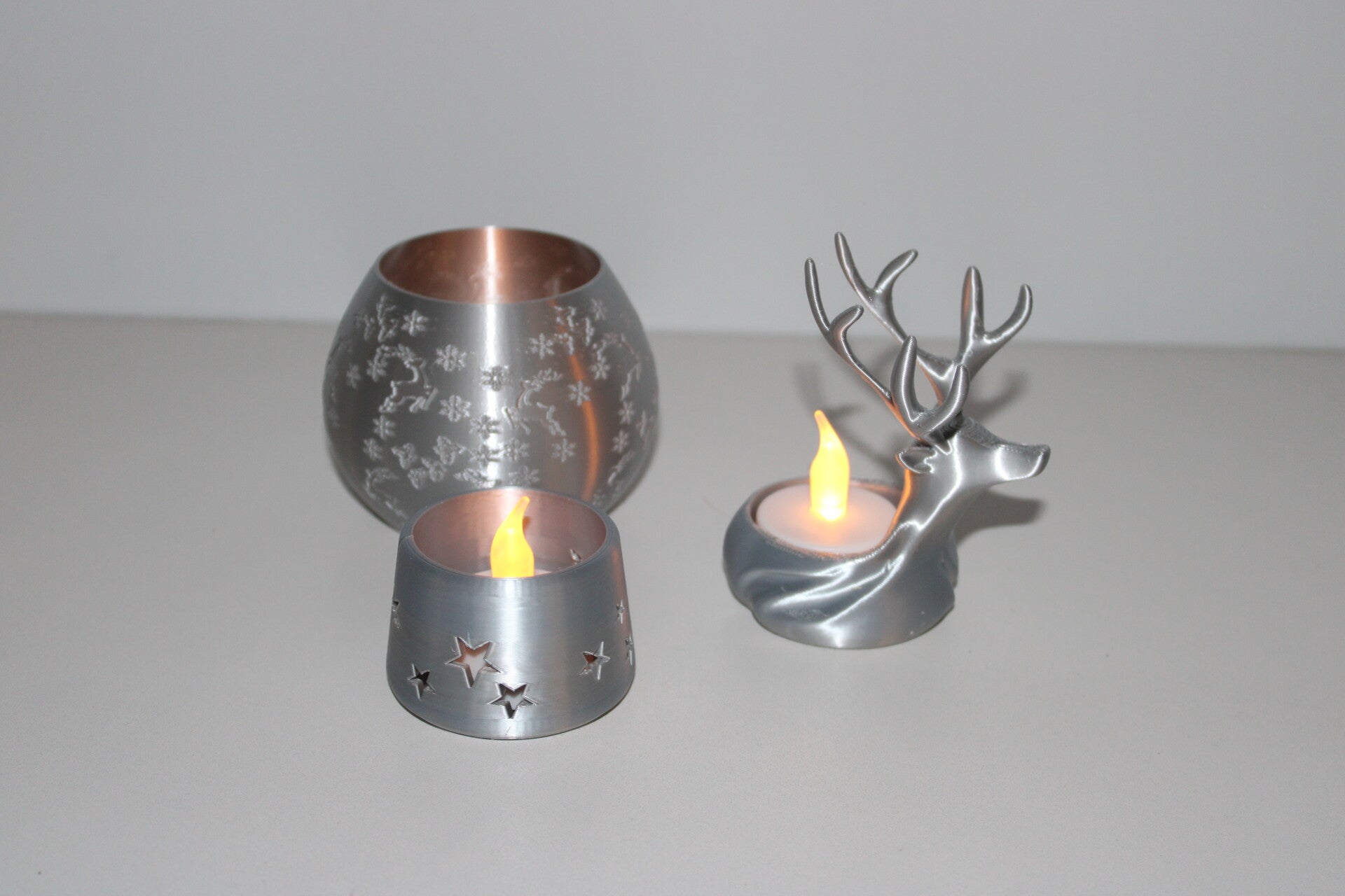 Theelichthouders 3D geprint