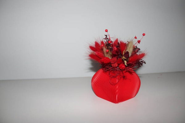 bloempotje hartje geribbeld