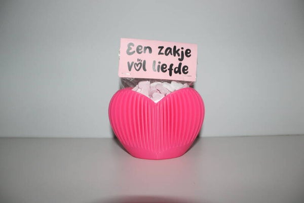 snoephartje rose 'een zakje vol liefde'