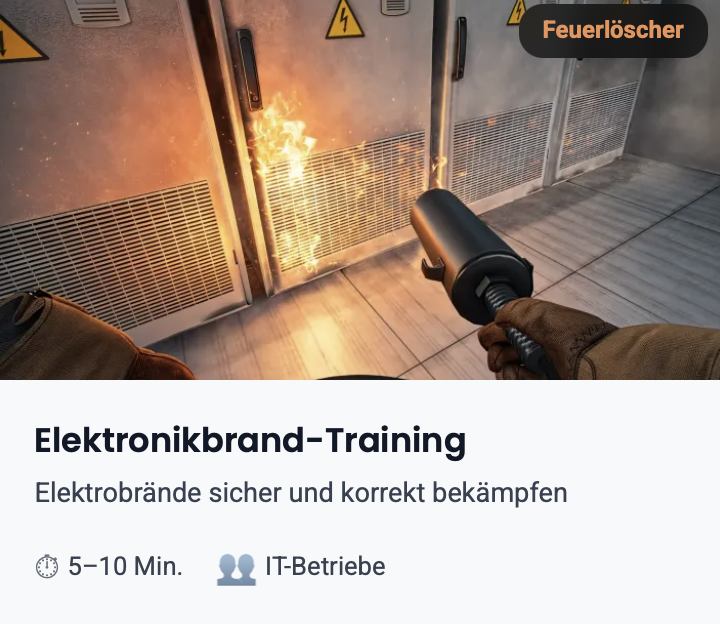 Feuerlöscher - Training
