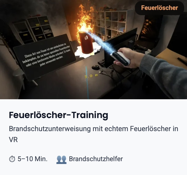 Feuerlöscher - Training