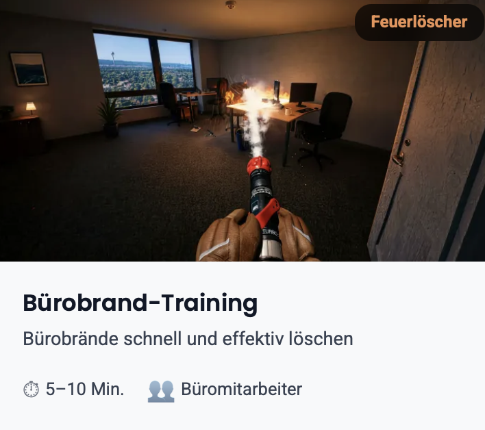 Feuerlöscher - Training