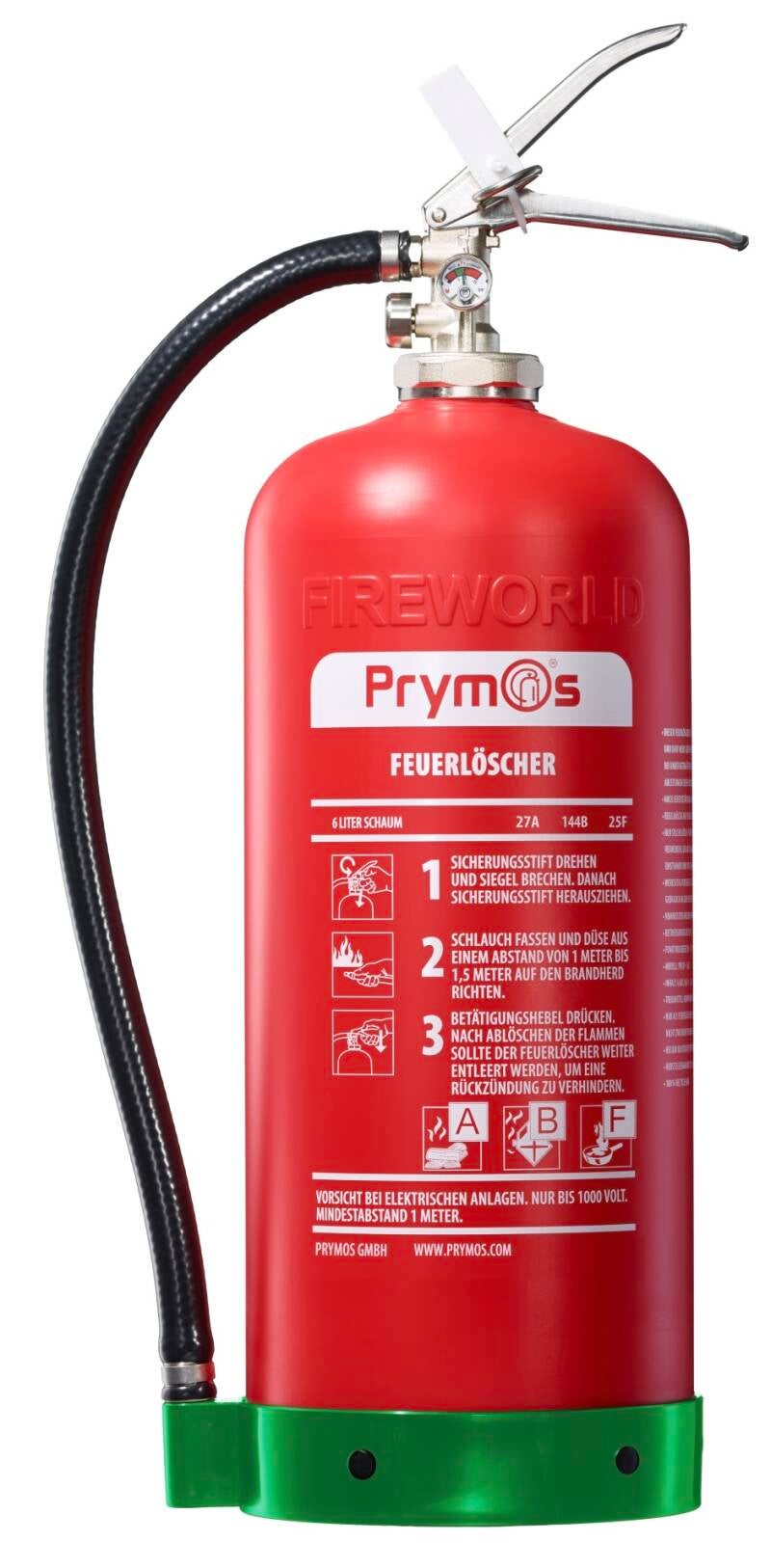Brandklasse A B F (6 Liter Schaum)