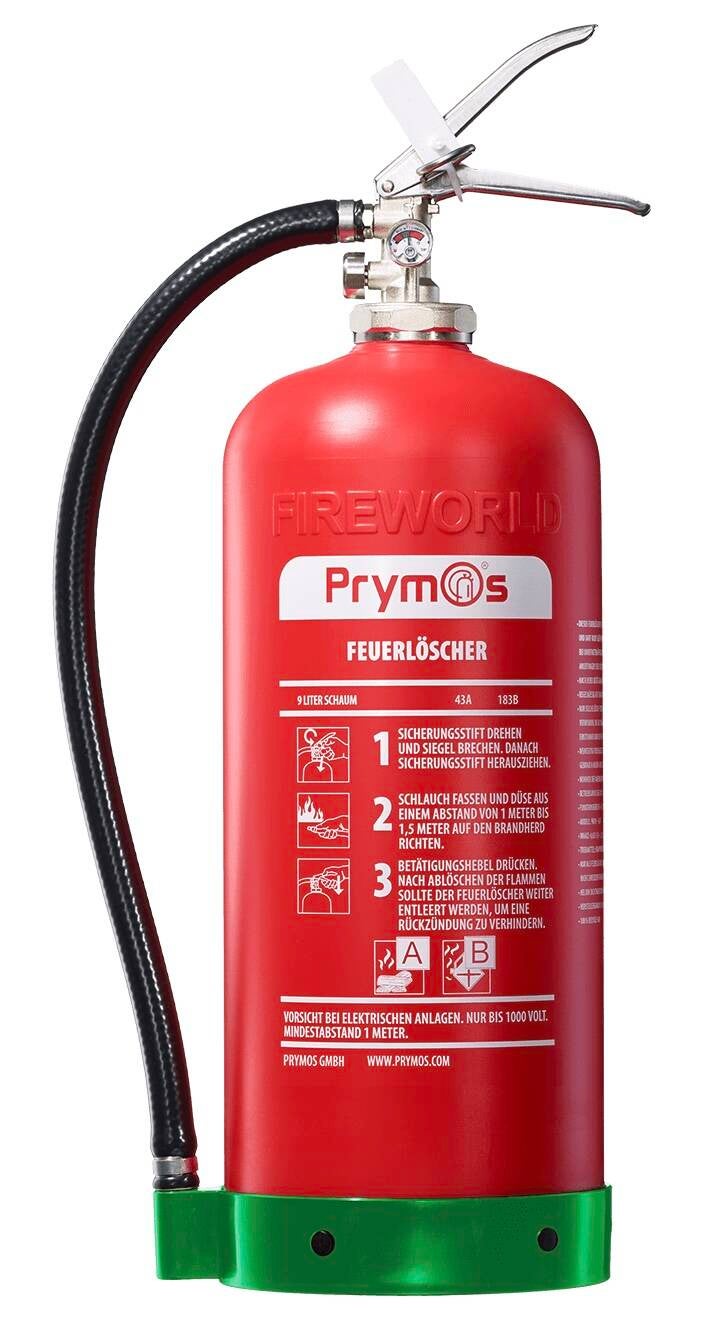Brandklasse A B   (9 Liter Schaum)