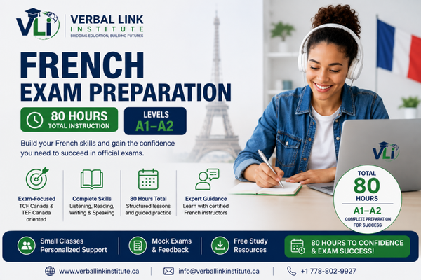 French exam Preparation (80 hours) A1-A2