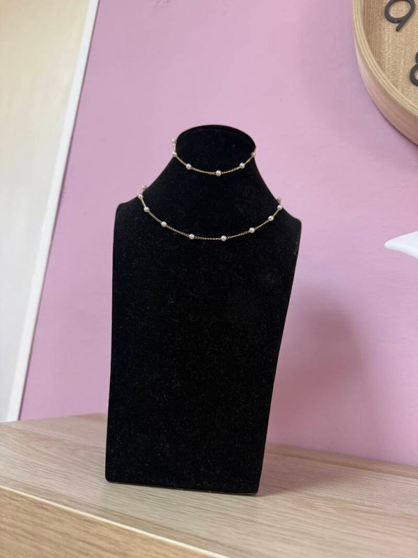 Collar perla y pulsera