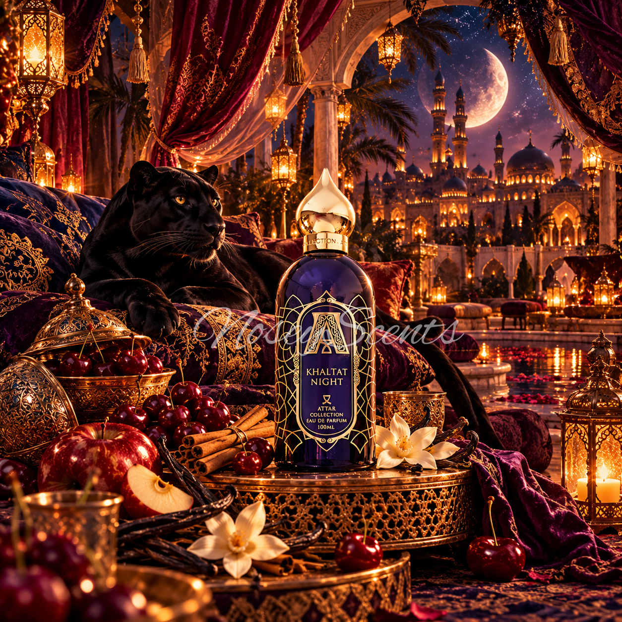 Khaltat Night van Attar Collection – Sappige kersen, warme kaneel en romige vanille
