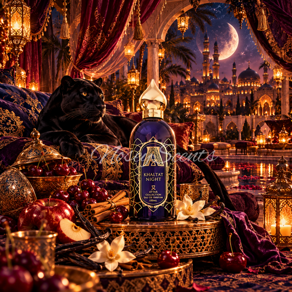 Khaltat Night van Attar Collection – Sappige kersen, warme kaneel en romige vanille