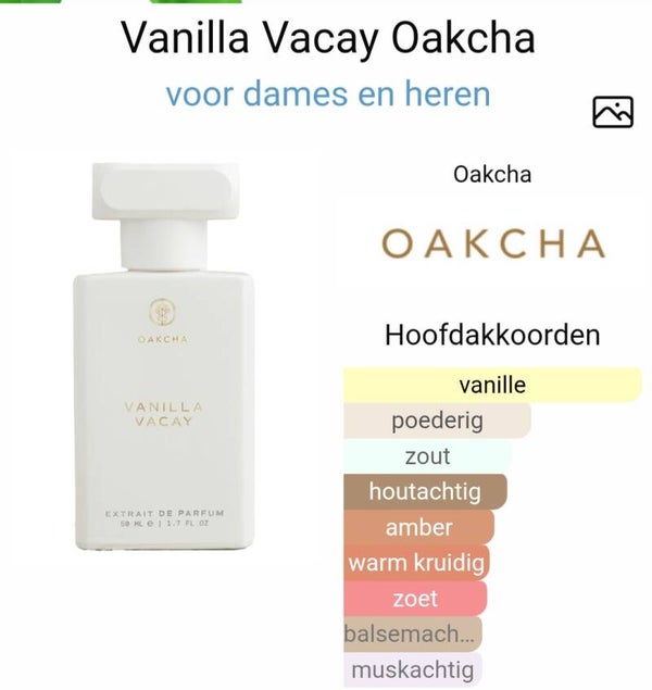 Oakcha – Vanilla Vacay (Extrait de Parfum)