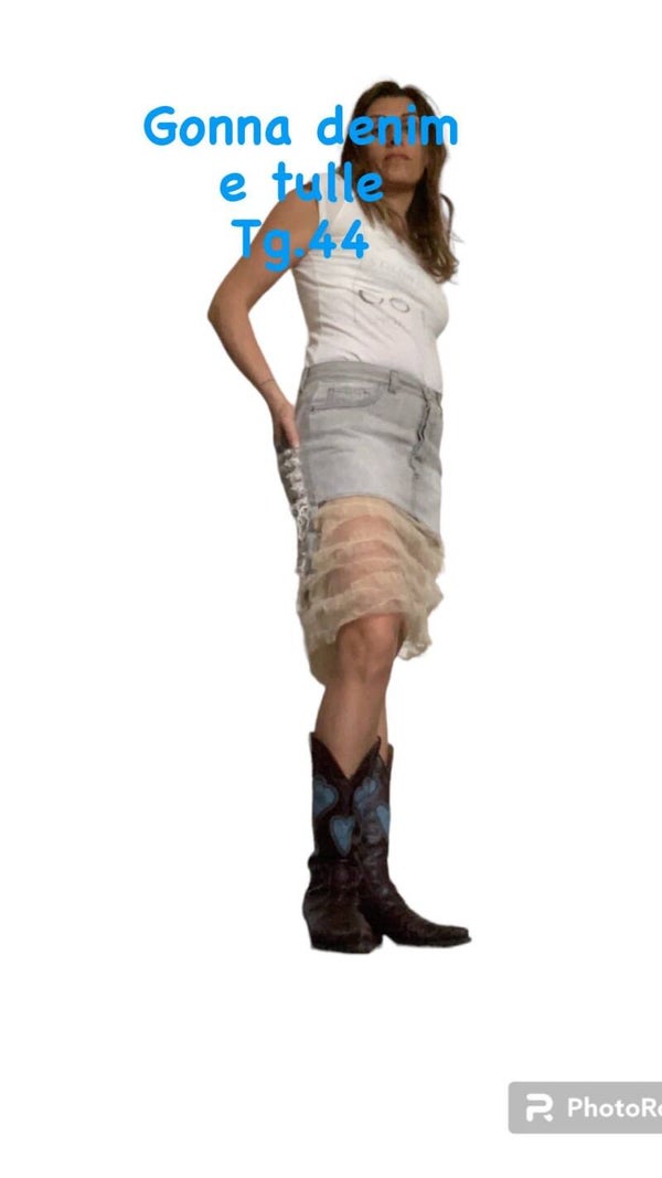 Gonna jeans e tulle