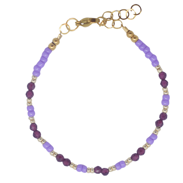 Armband bordeauxrode edelsteen granaat