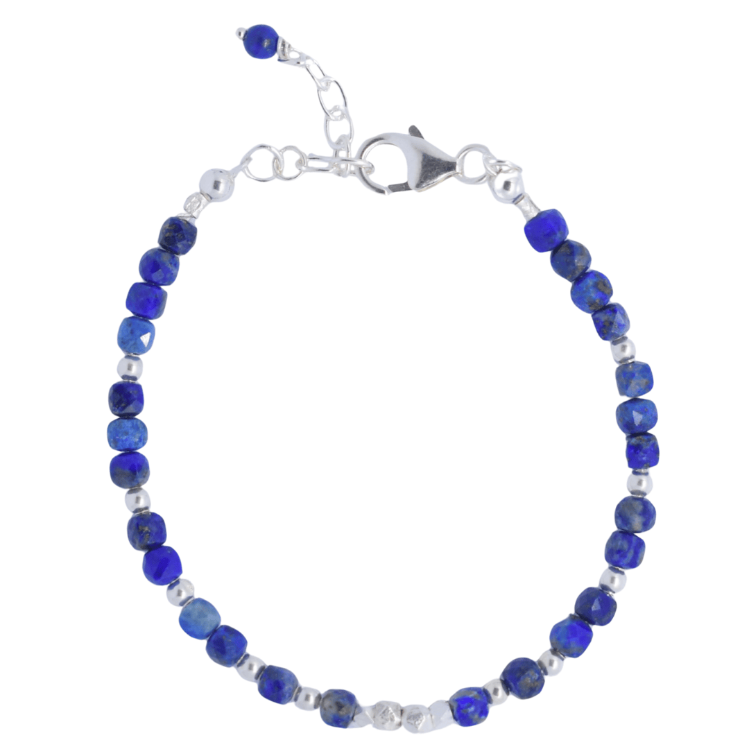 Armband zilver met lapis lazuli