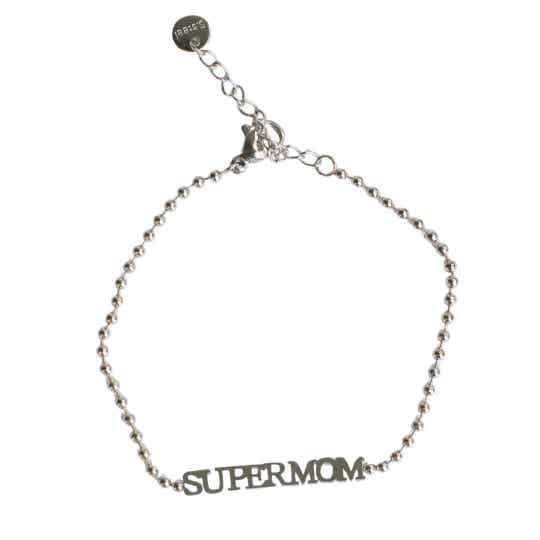 Zilveren armband stainless steel super-mama
