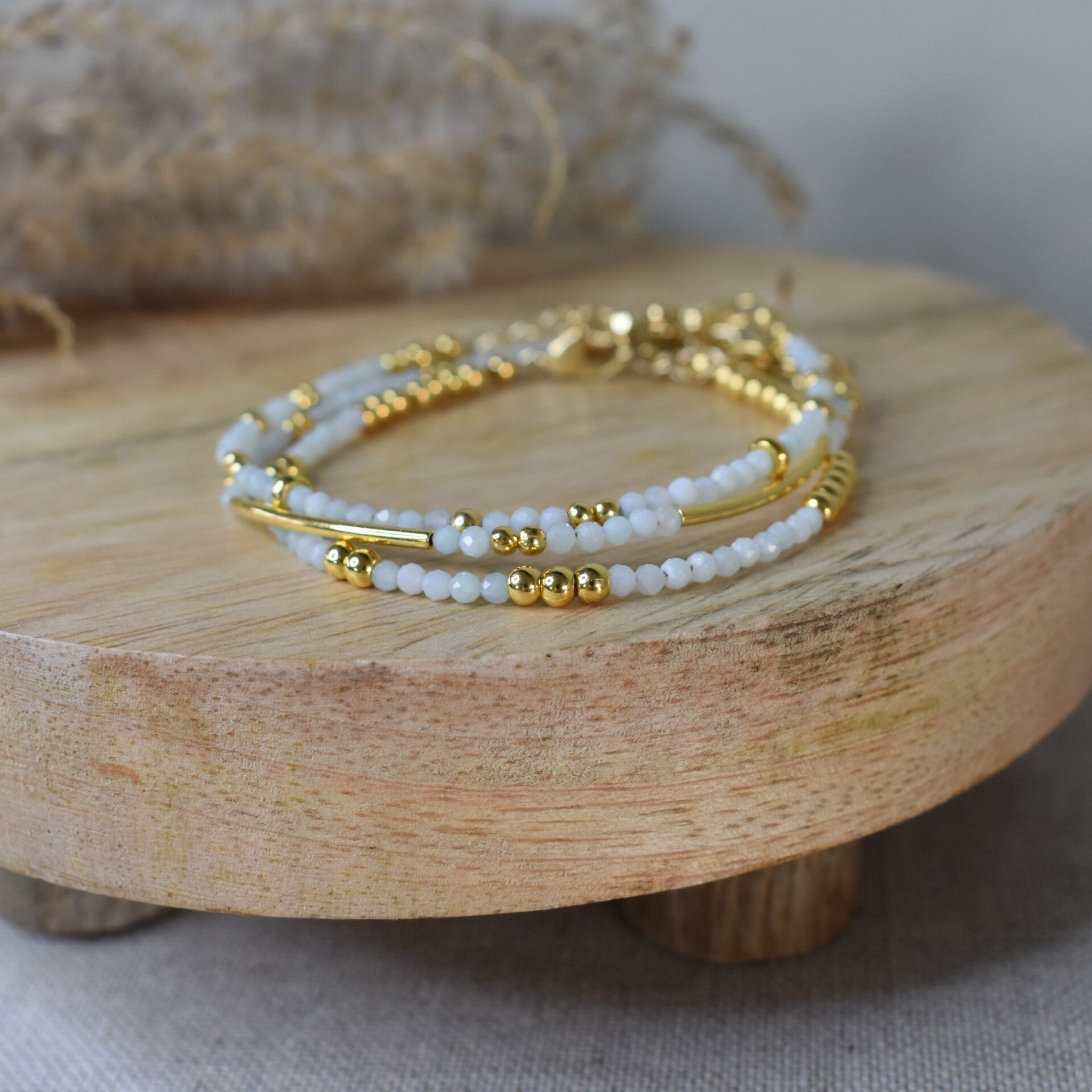 fijne edelsteen armband