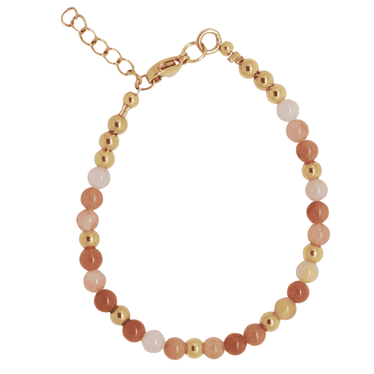 Oranje armband jade edelsteen goud