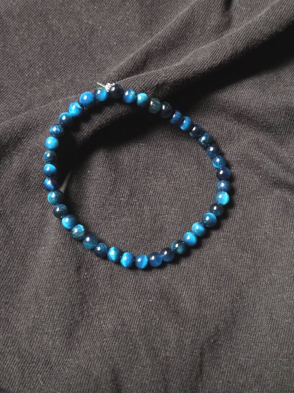 Pulsera ojo de tigre azul