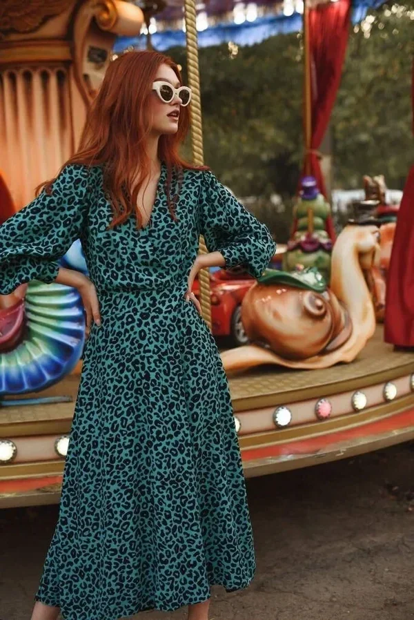 Animal Print Designer Dress