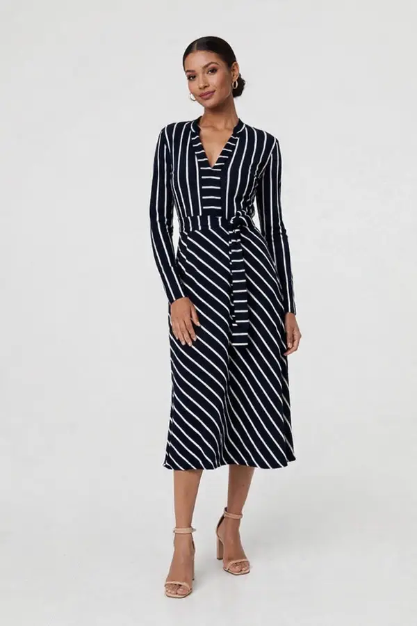 Striped Midi Dress
