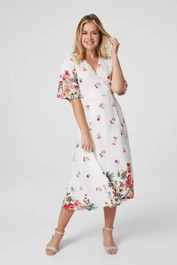 Floral Wrapover Dress