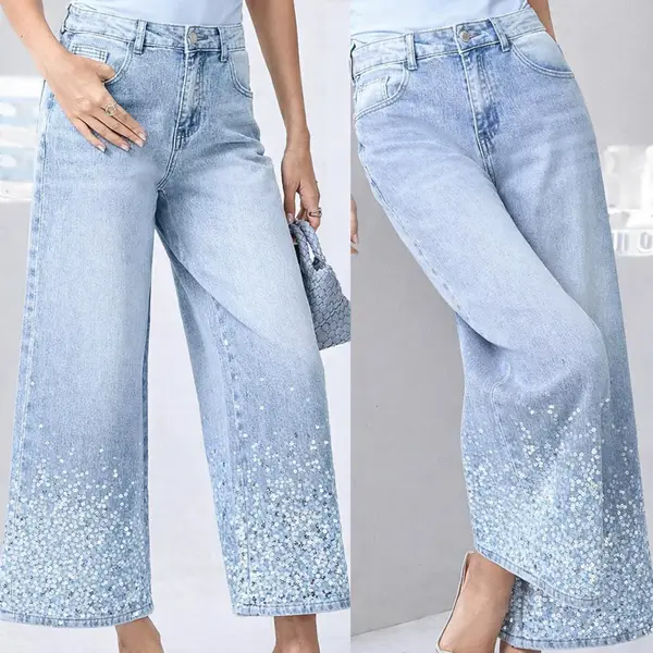 Sequin Box Jeans