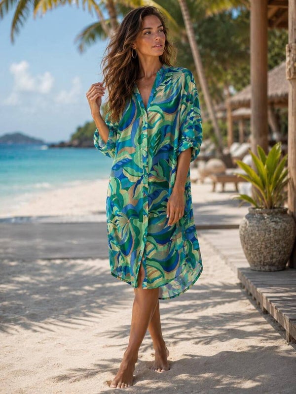 Mint pattern Tunic