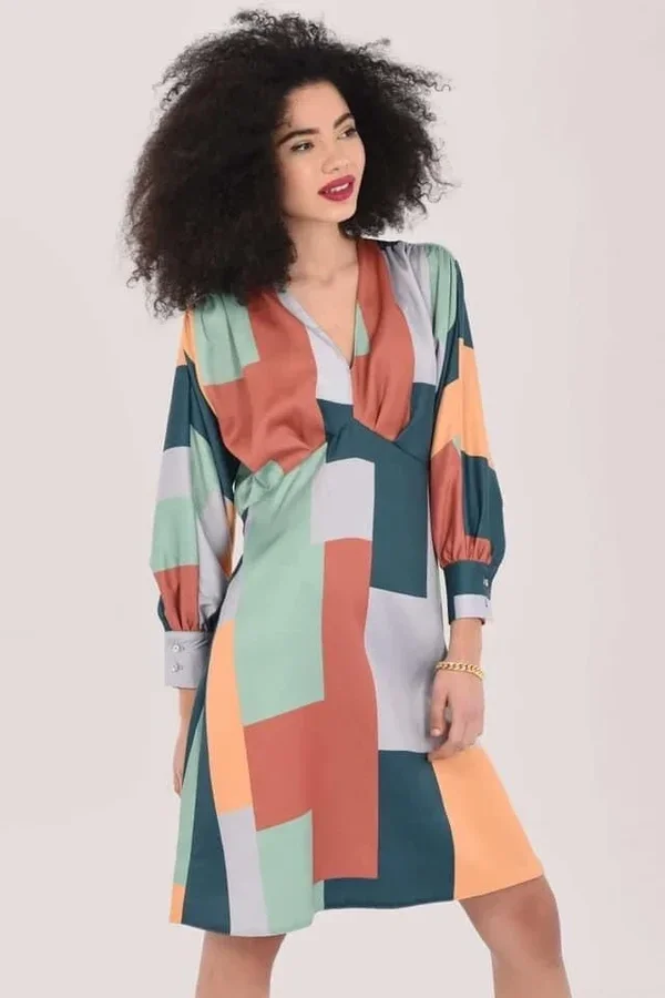 Geo Pattern Dress