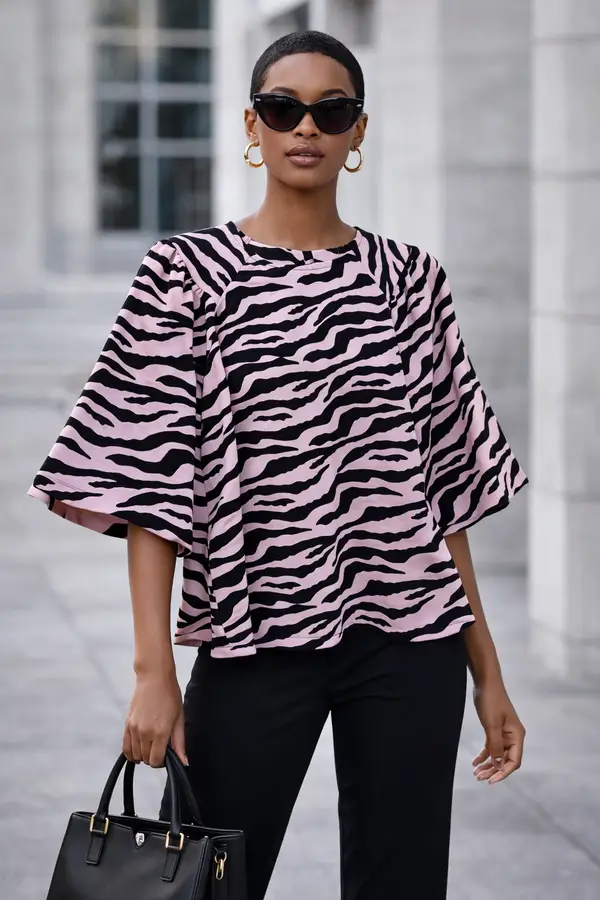 Pink Zebra Top