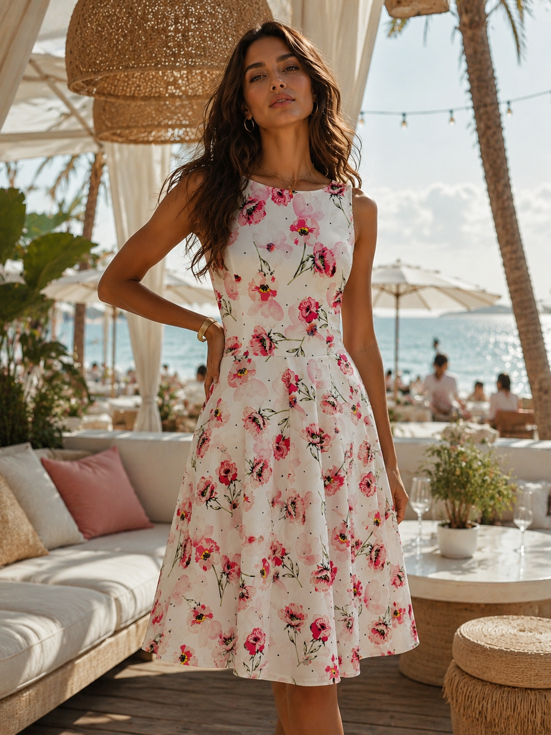 Poppy Sleeveless Swing Dress