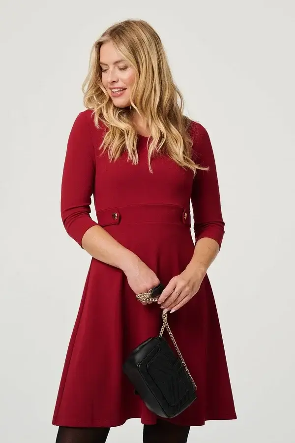 Button Details Dress