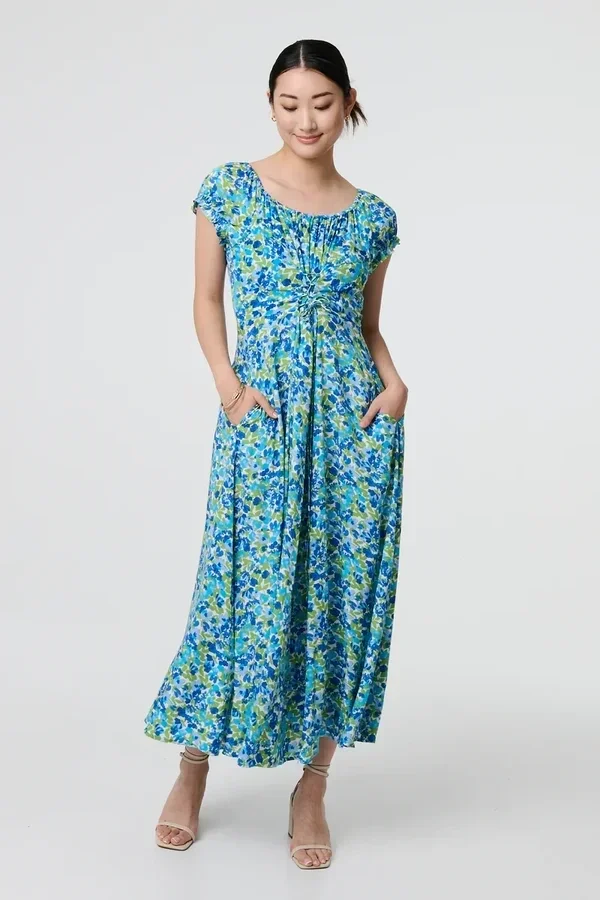 Ditsy Floral Bardot Smock Dress