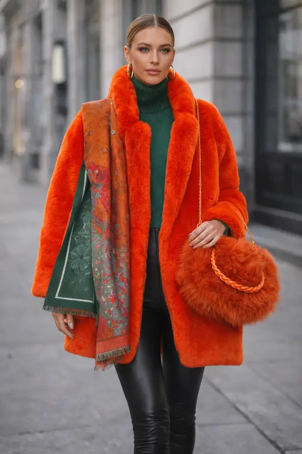 Orange Fur Coat