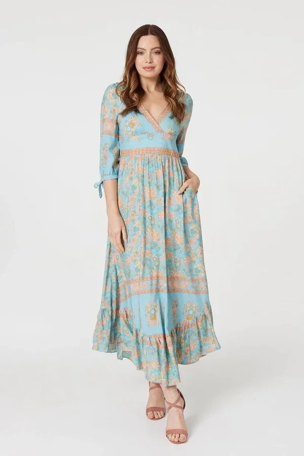 3/4 Sleeve Pastel Dress