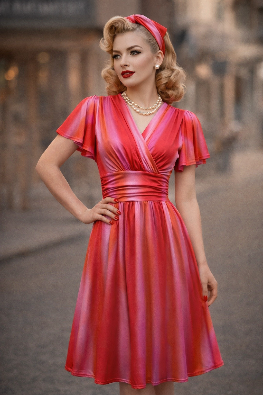 Multi Coral Dress