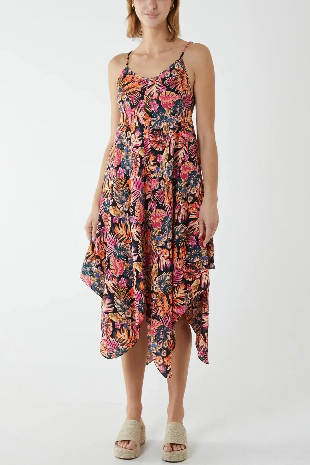 Floral Hanky Hem Dress