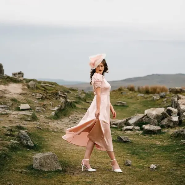 Pink Full Skirt Designer Dress