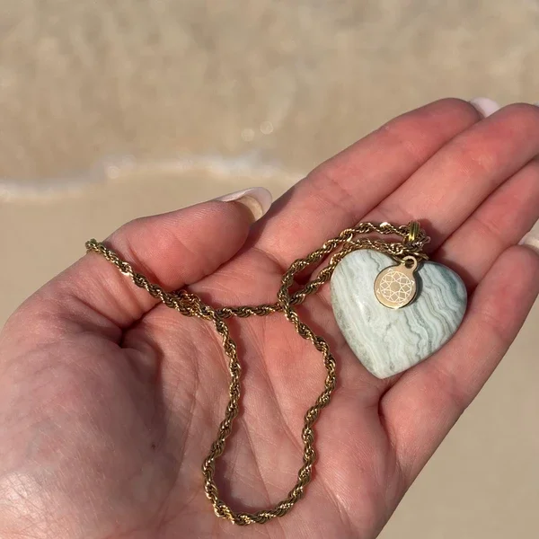 Crystal Heart Pendant with 18kt gold plated Necklace