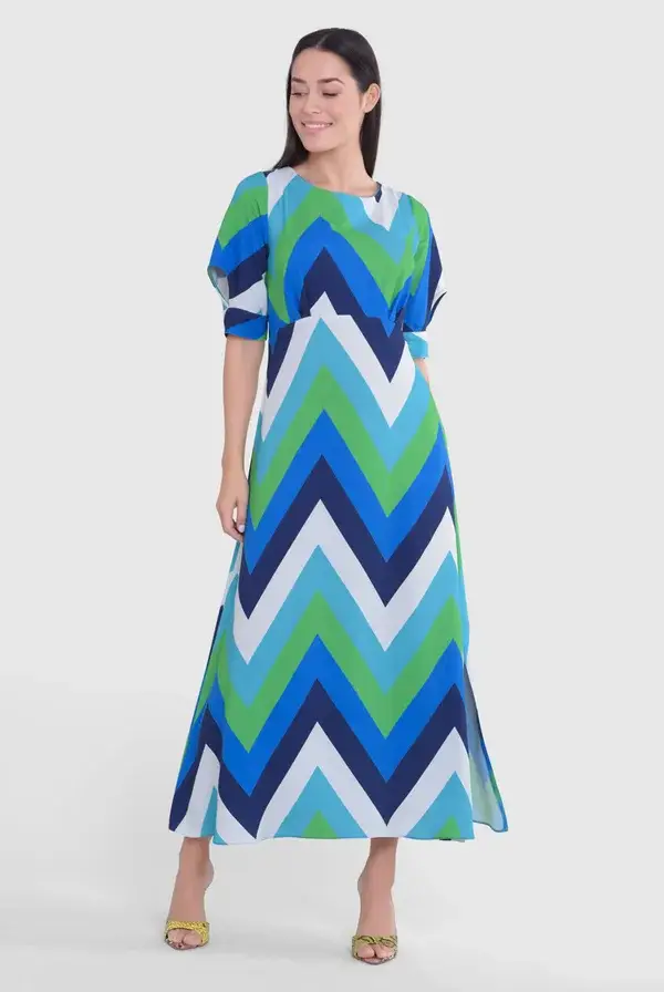 Blue Aline Designer Dress