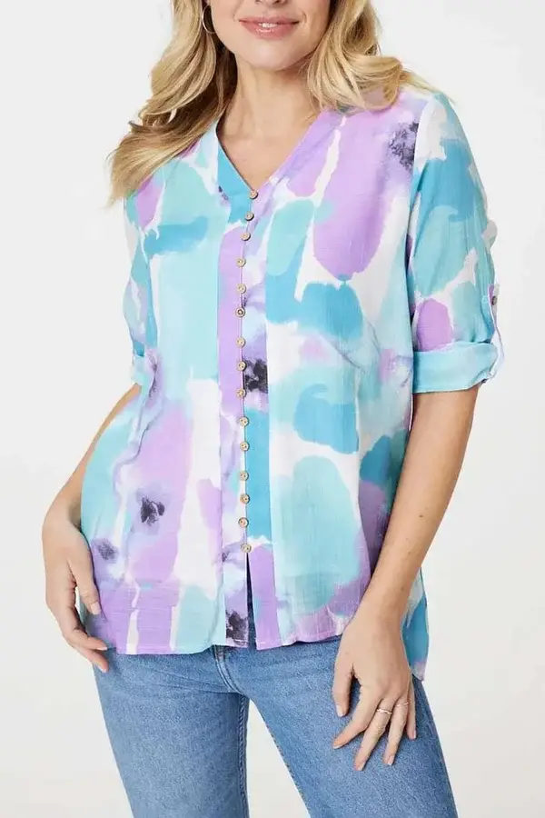 Aqua Print Top
