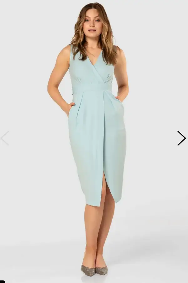 Sleeveless Designer Wrap Dress