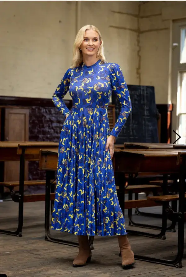Royal Pleated Designer Dress