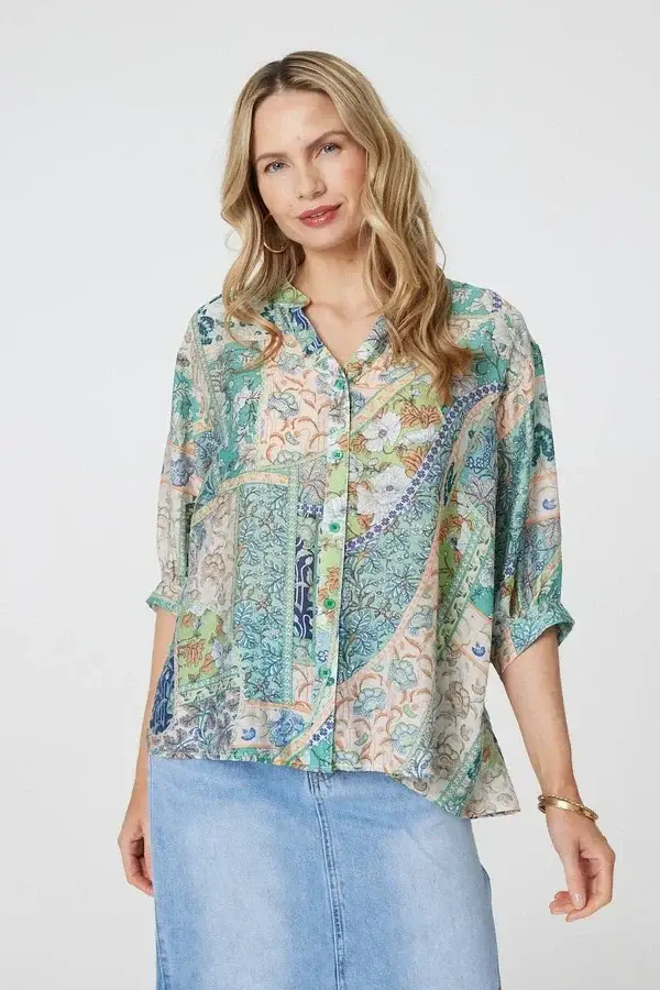 Green Pattern Shirt