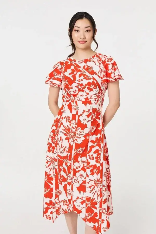 Multi Red Pattern Dress