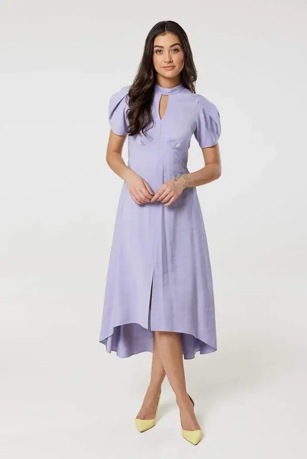 Lilac Asym Designer Dress