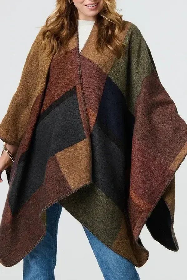 Colour Block Cape