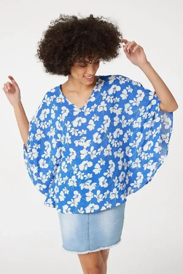 Floral Batwing Top