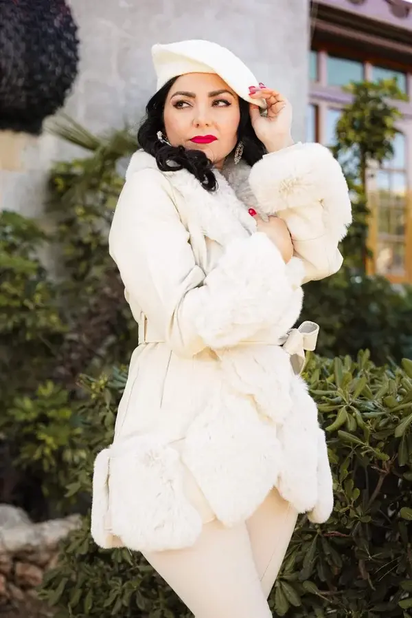 Fur Trim Belted Jacket